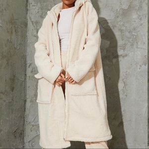 Cream Hooded Coat